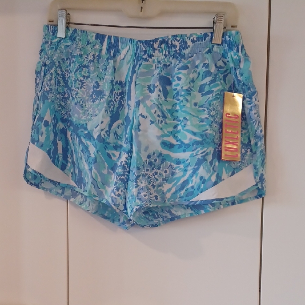 Lilly Pulitzer Blue and Green Patterned Shorts